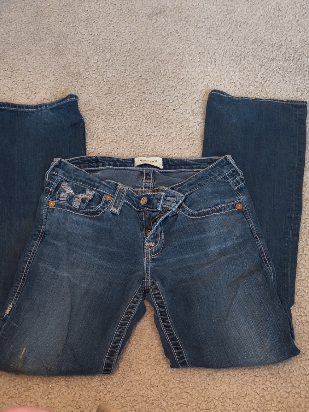 Big Star Women’s Dark Blue Bootcut Jeans Size 26 P5